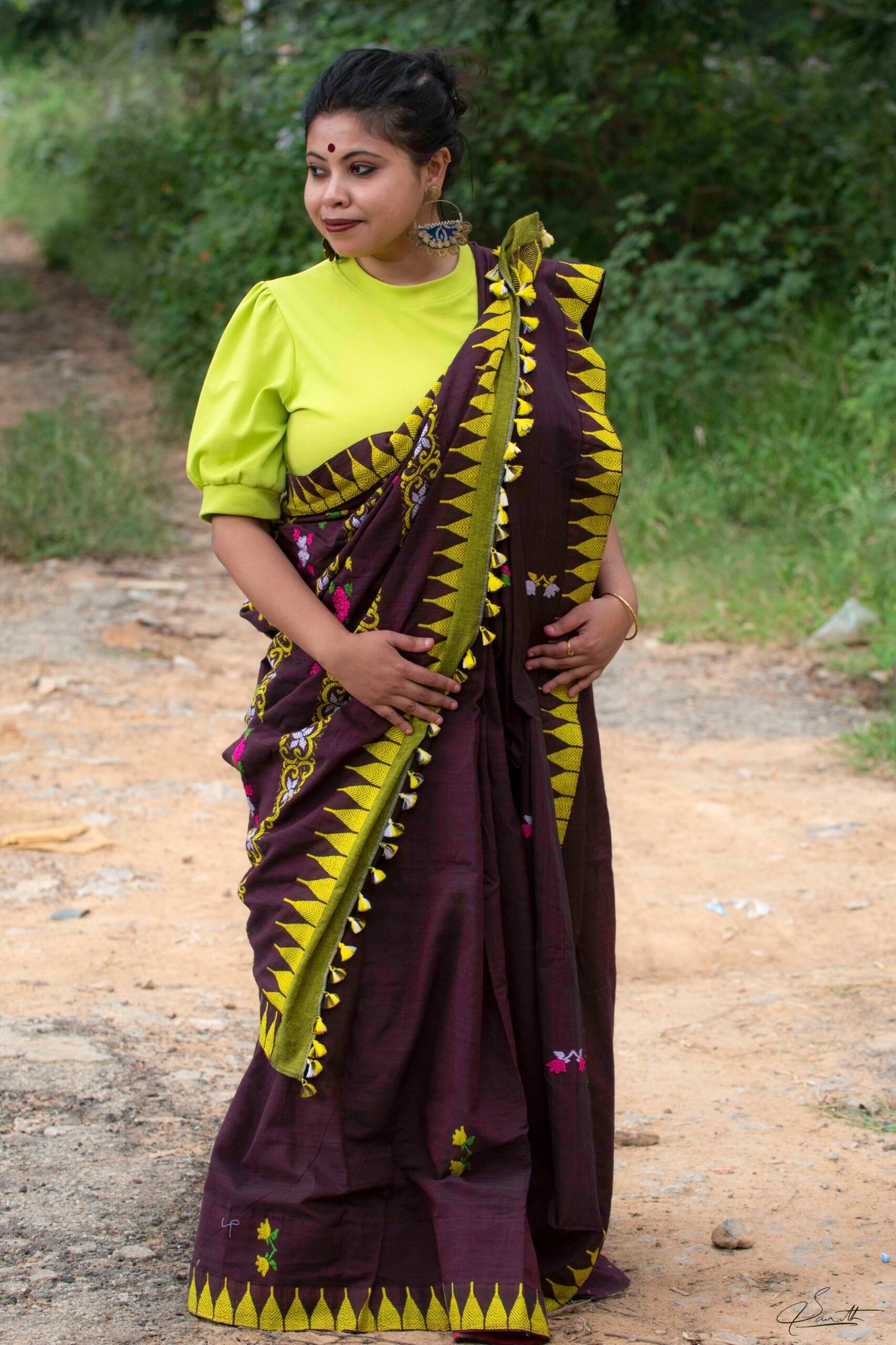 Buy Lemon Tree Chanderi Handloom Women's Cotton and Silk Saree With Blouse  Piece (Yellow) at Amazon.in